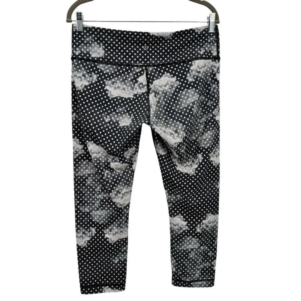 Lululemon Wunder Under Crop Il Dottie‎ Dream Rose Neutral Blush Size 10